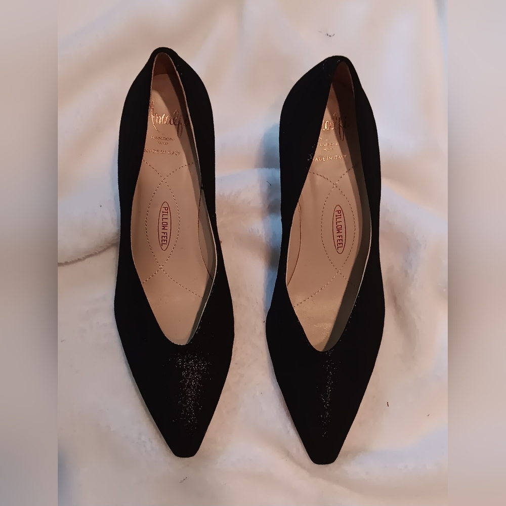 Amalfi By Rangoni Sleek Black Women's Heels Size 6 1/2